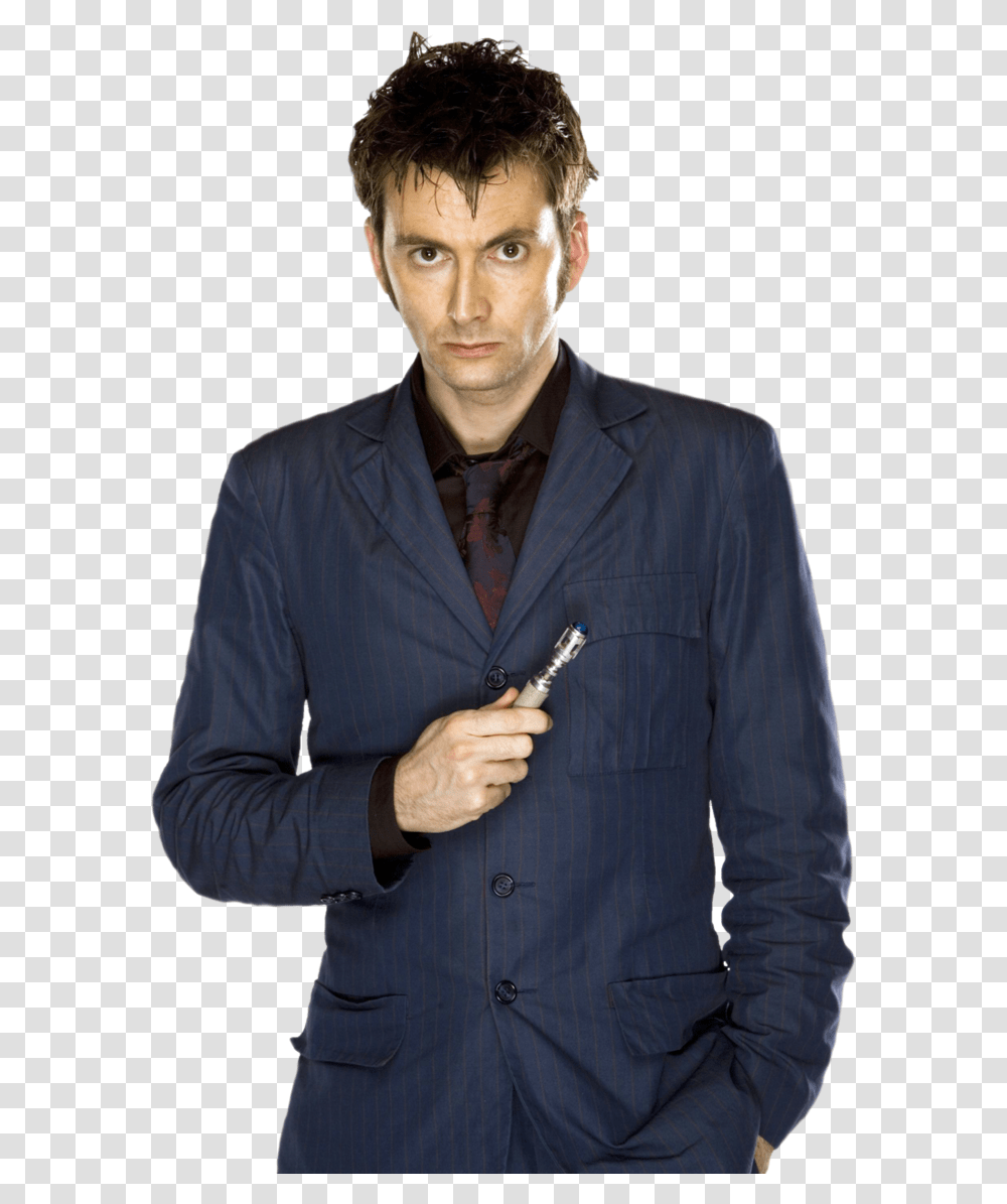 David Tennant Tenth Doctor Doctor Who Rose Tyler Doctor Who 10th Doctor, Person, Suit, Overcoat Transparent Png