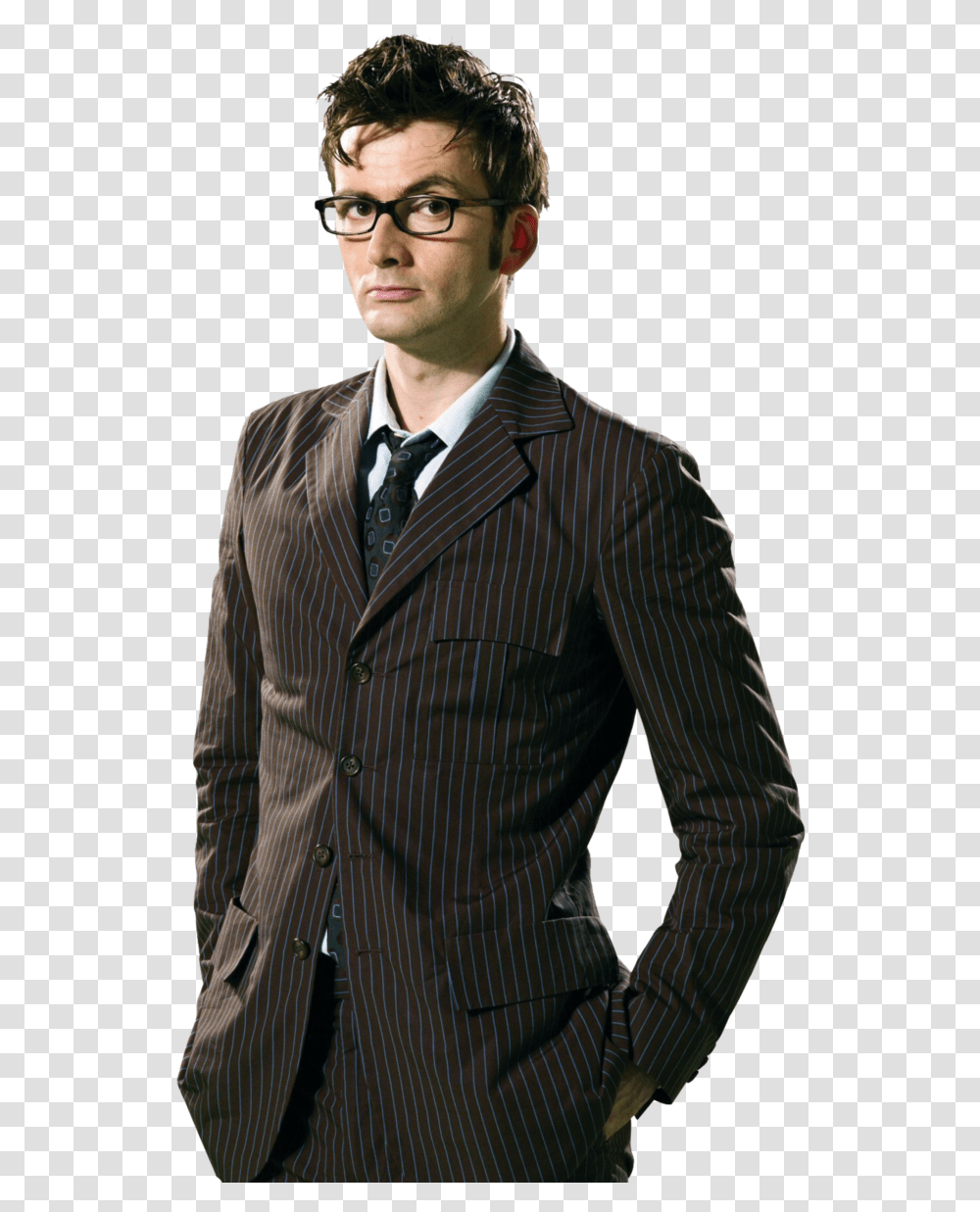 David Tennant Tenth Doctor Doctor Who Suit Doctor Who White Background, Apparel, Overcoat, Tie Transparent Png