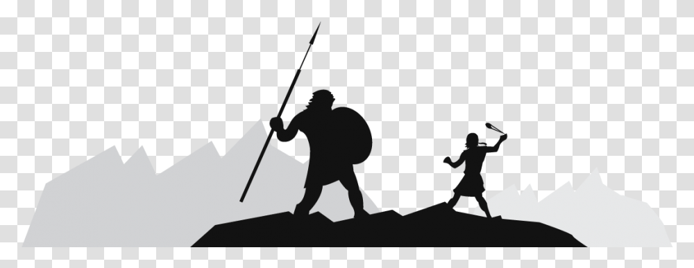 David Vs Goliath, Person, Human, Silhouette, Cleaning Transparent Png