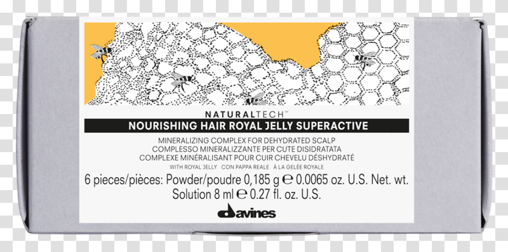 Davines Nourishing Superactive Hair Royal Jelly, Advertisement, Poster, Flyer, Paper Transparent Png