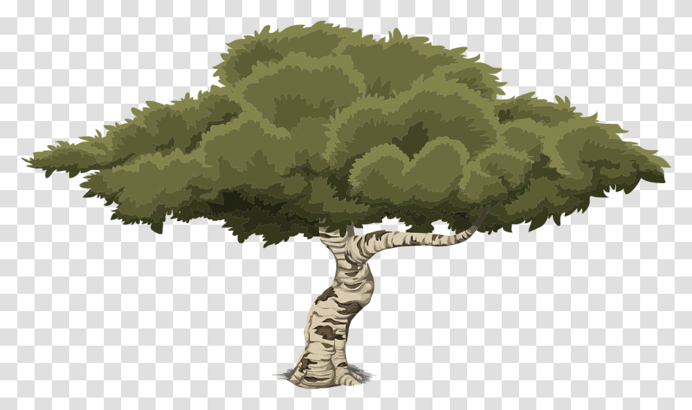 Dawn In The Forest 2d Game Tree, Plant, Vegetation, Animal, Person Transparent Png