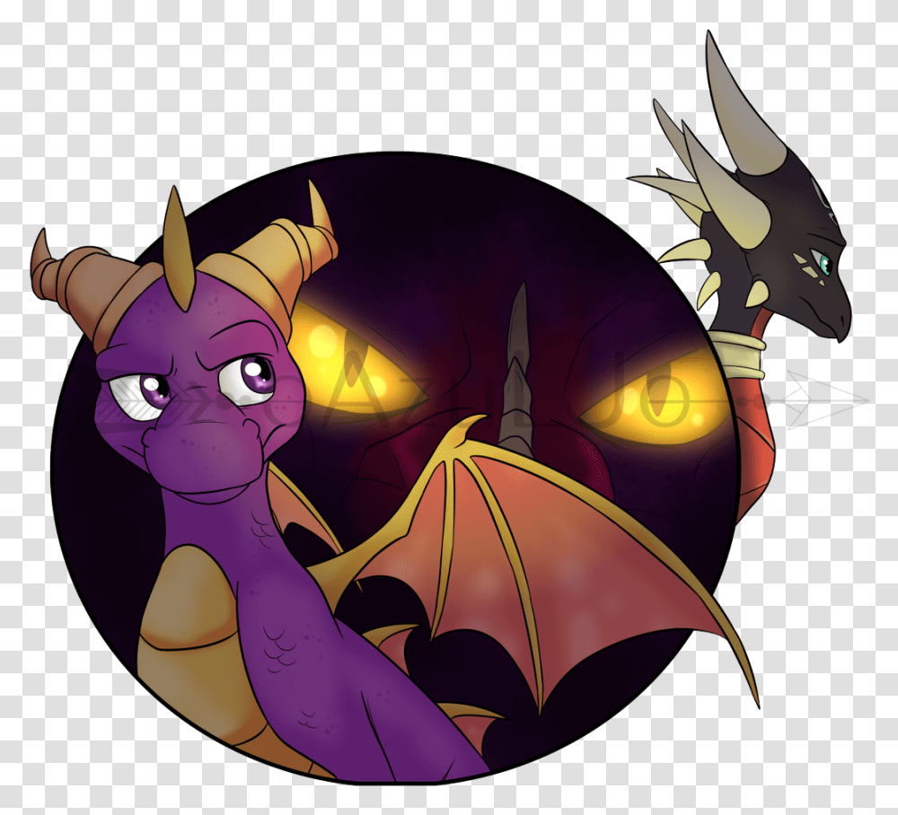 Dawn Of The Dragon Malefor The Legend Of Spyro Dawn, Painting, Art Transparent Png
