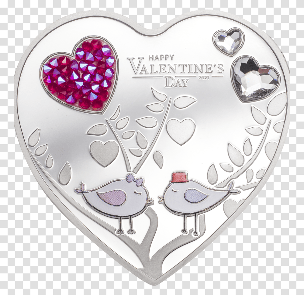 Day 2021 Cook Island Heart Shaped Coin, Accessories, Accessory, Jewelry, Brooch Transparent Png