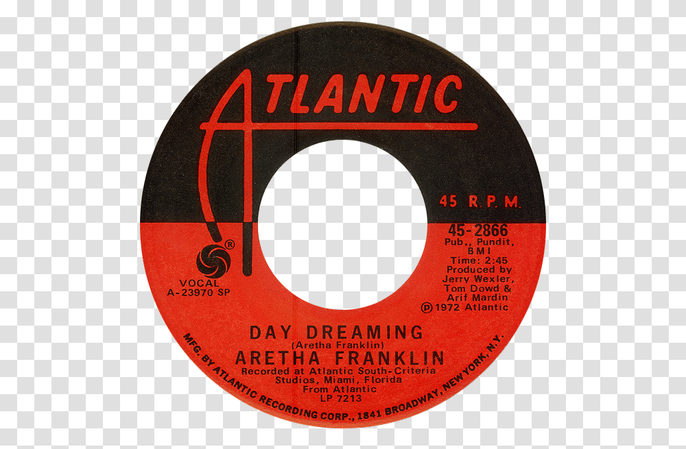 Day Dreaming By Aretha Franklin Side A Us Vinyl Single Young Rascals Groovin, Label, Disk, Dvd Transparent Png