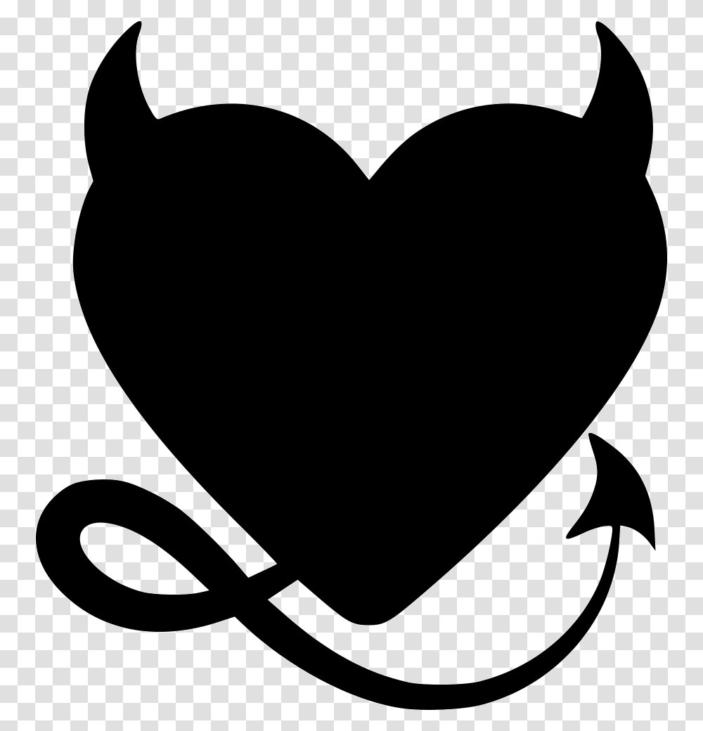 Day Heart Devil Heart With Devil Horns, Stencil, Mustache, Label Transparent Png