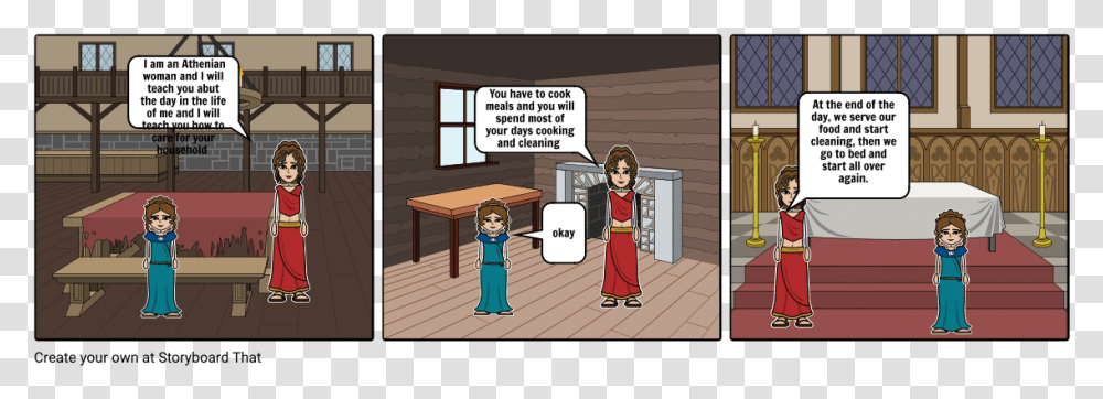 Day In The Life Of An Athenian Woman Comic, Comics, Book, Person, Manga Transparent Png