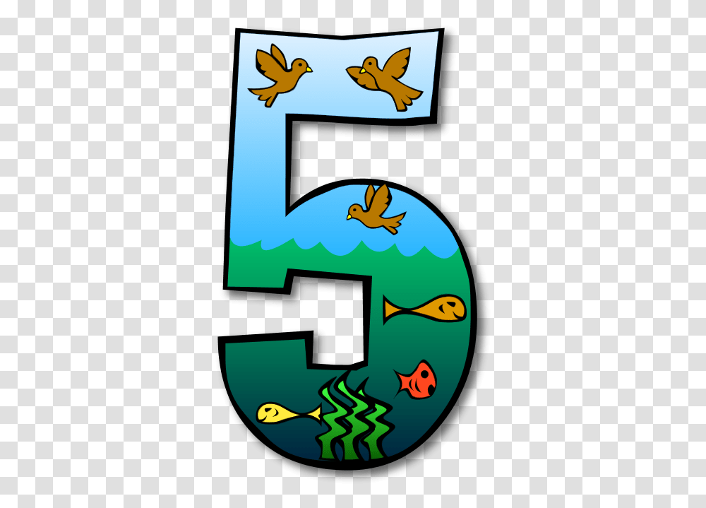 Day Of Creation Birds Fish, Number, Alphabet Transparent Png