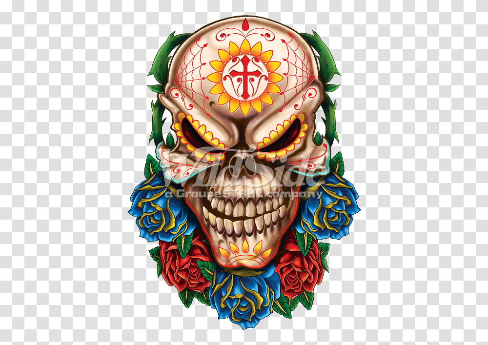 Day Of The Dead Evil Skull, Teeth, Mouth Transparent Png