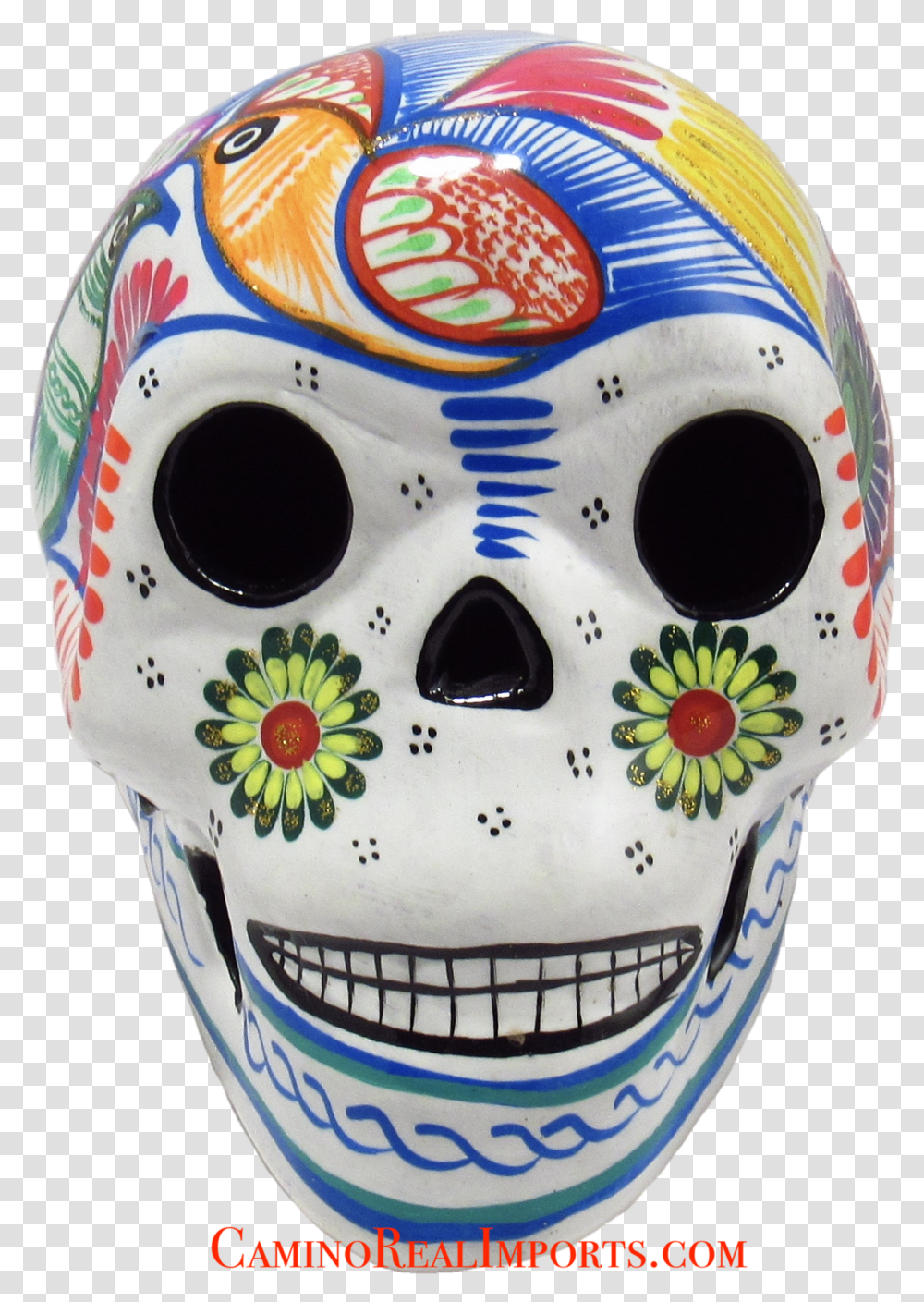 Day Of The Dead Hand Painted Skull Mcs006 Skull, Plush, Toy, Cushion, Inflatable Transparent Png