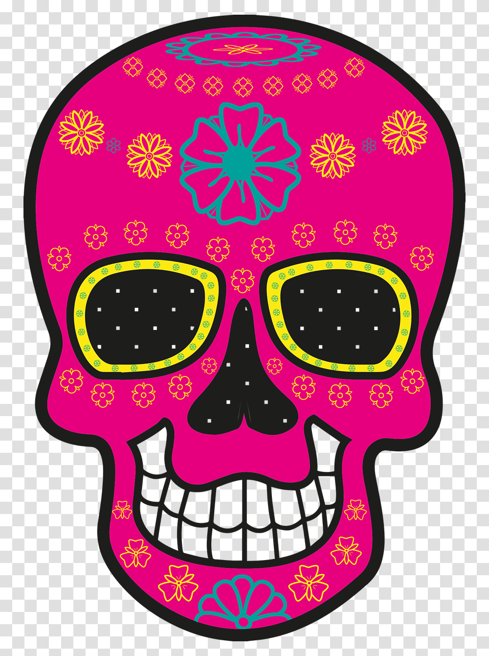 Day Of The Dead, Label, Purple, Glasses Transparent Png