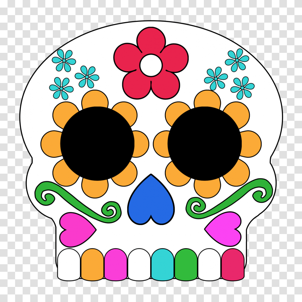 Day Of The Dead Masks Sugar Skulls Free Printable, Pattern, Floral Design Transparent Png