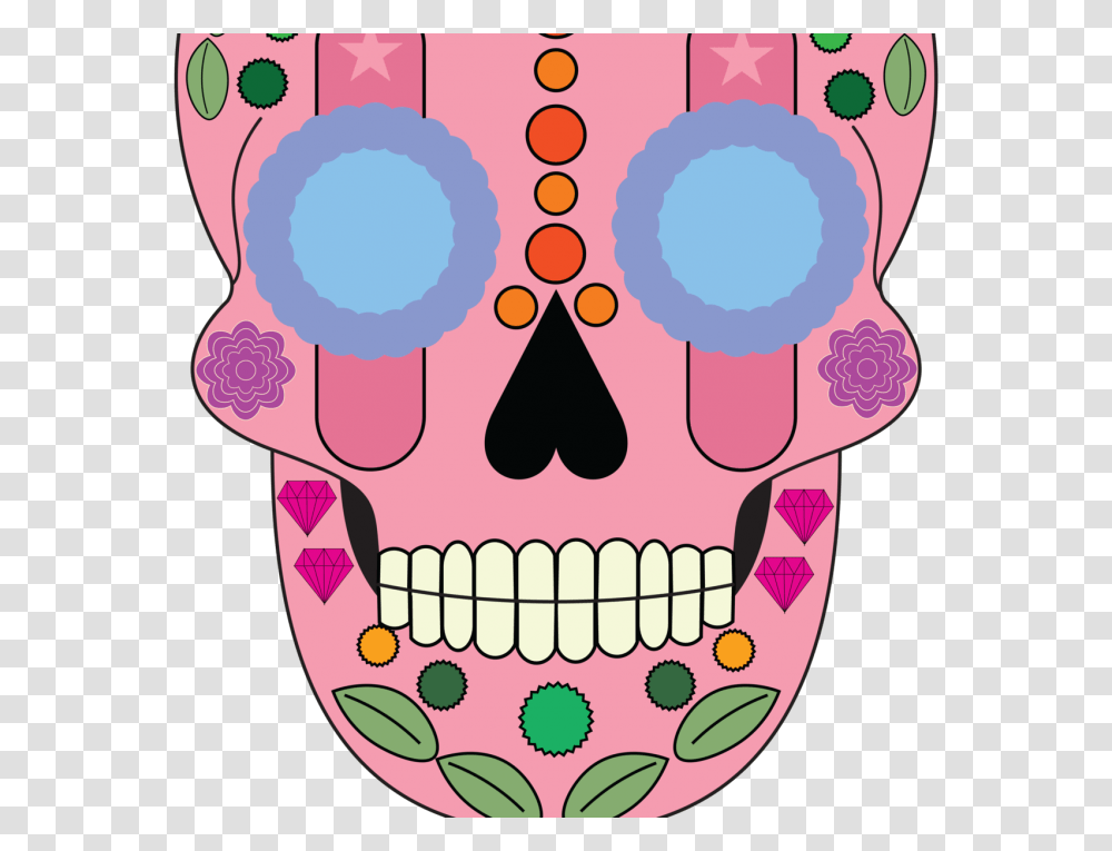 Day Of The Dead Pink, Mouth, Lip, Teeth, Mustache Transparent Png