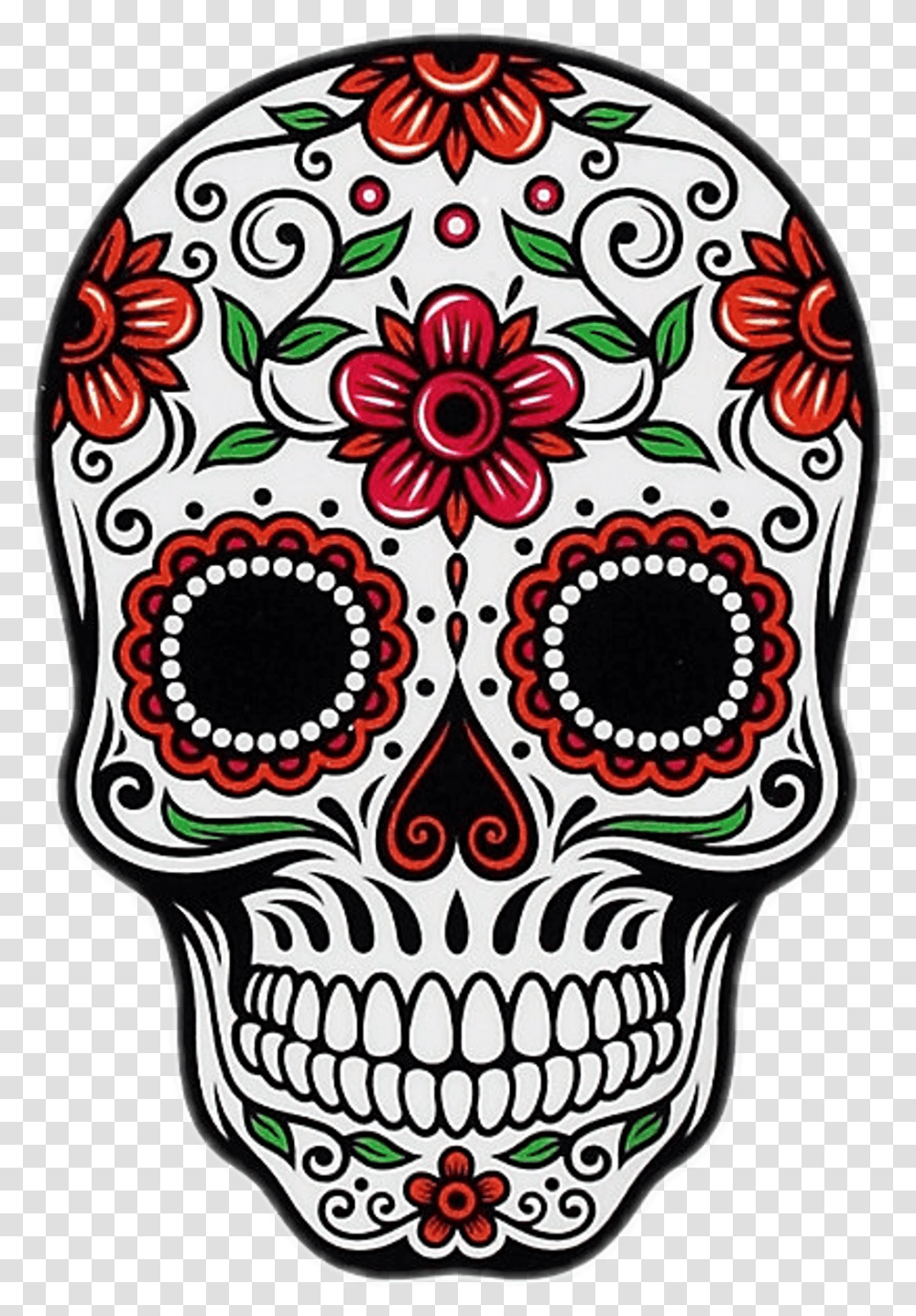 Day Of The Dead Rose Sticker Clipart Day Of The Dead Skull Clipart, Doodle, Drawing, Floral Design Transparent Png