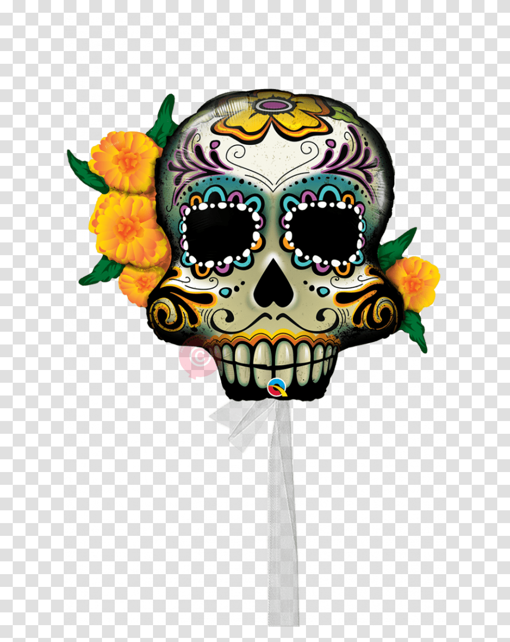 Day Of The Dead Skull Single Jumbo Balloons Delivered Inflated, Poster, Advertisement, Flyer Transparent Png