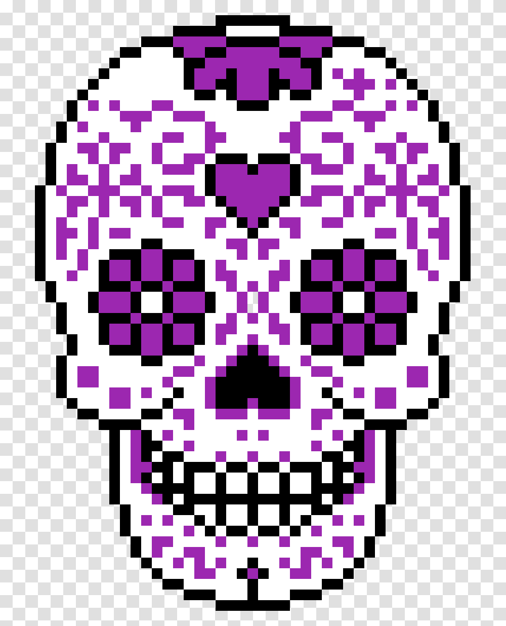 Day Of The Dead Skull Sugar Skull Pixel Art, Rug, Pac Man, QR Code Transparent Png