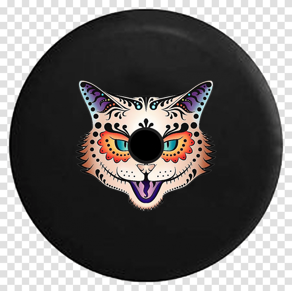Day Of The Dead Sugar Skull Cat, Mammal, Animal, Hat Transparent Png