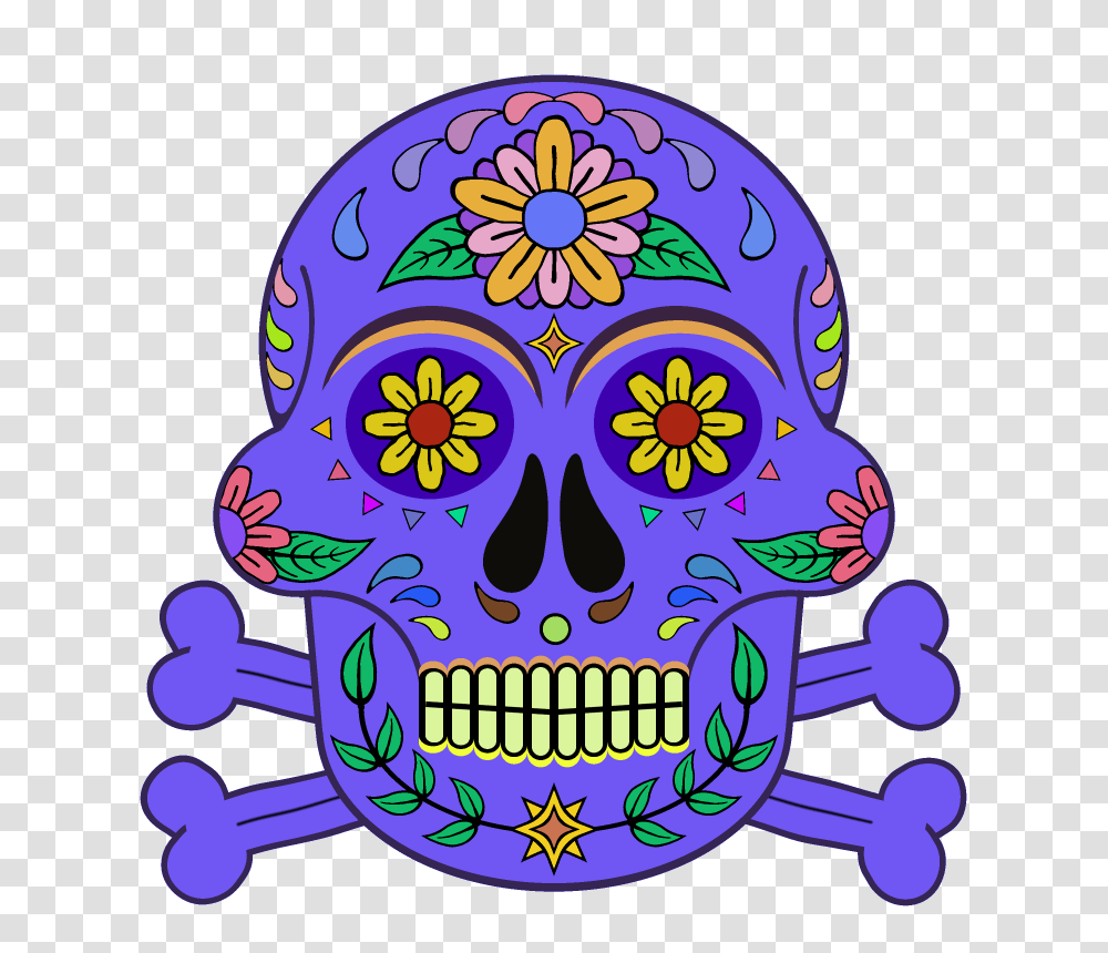 Day Of The Dead Sugar Skull X, Doodle, Drawing Transparent Png
