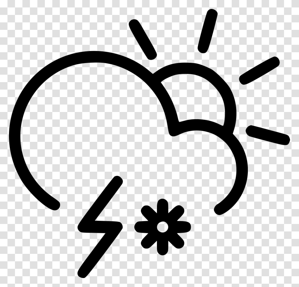 Day Snow Storm Cloud Lightning Sun Wind Clipart, Stencil, Number Transparent Png