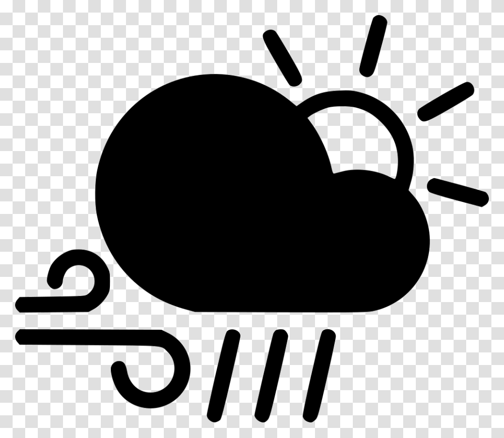 Day Wind Cloud Rain Sun Svg Icon Free Cloud Wind Icons, Stencil, Silhouette, Electronics Transparent Png