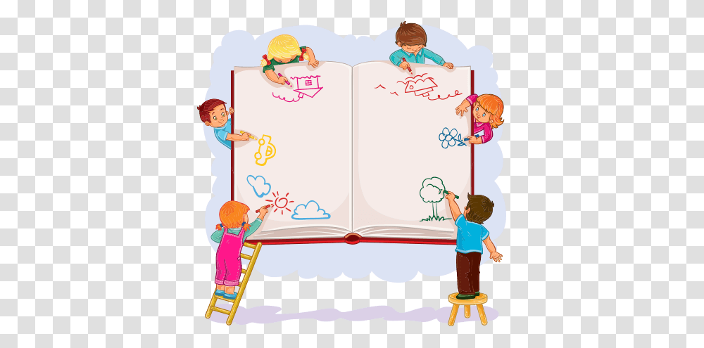 Daycare Banner Children Powerpoint Background, Person, Page, Doodle Transparent Png