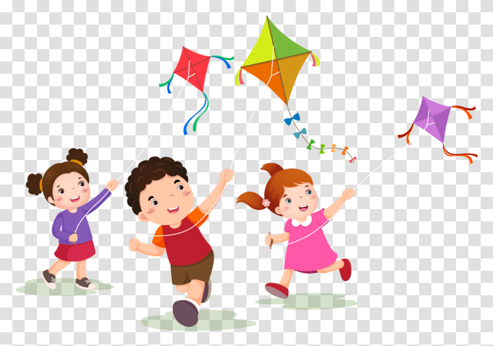 Daycare Center Clipart Kids Flying Kites Clipart, Toy, Person, Human, Child Transparent Png