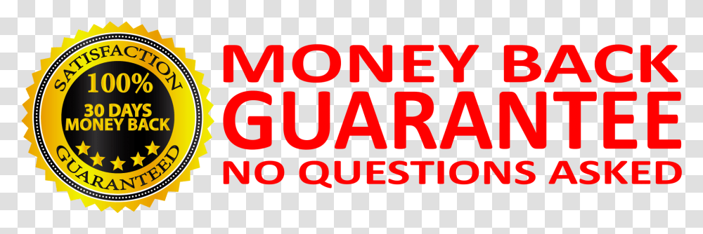 Days Money Back Guarantee Banner, Word, Alphabet, Face Transparent Png