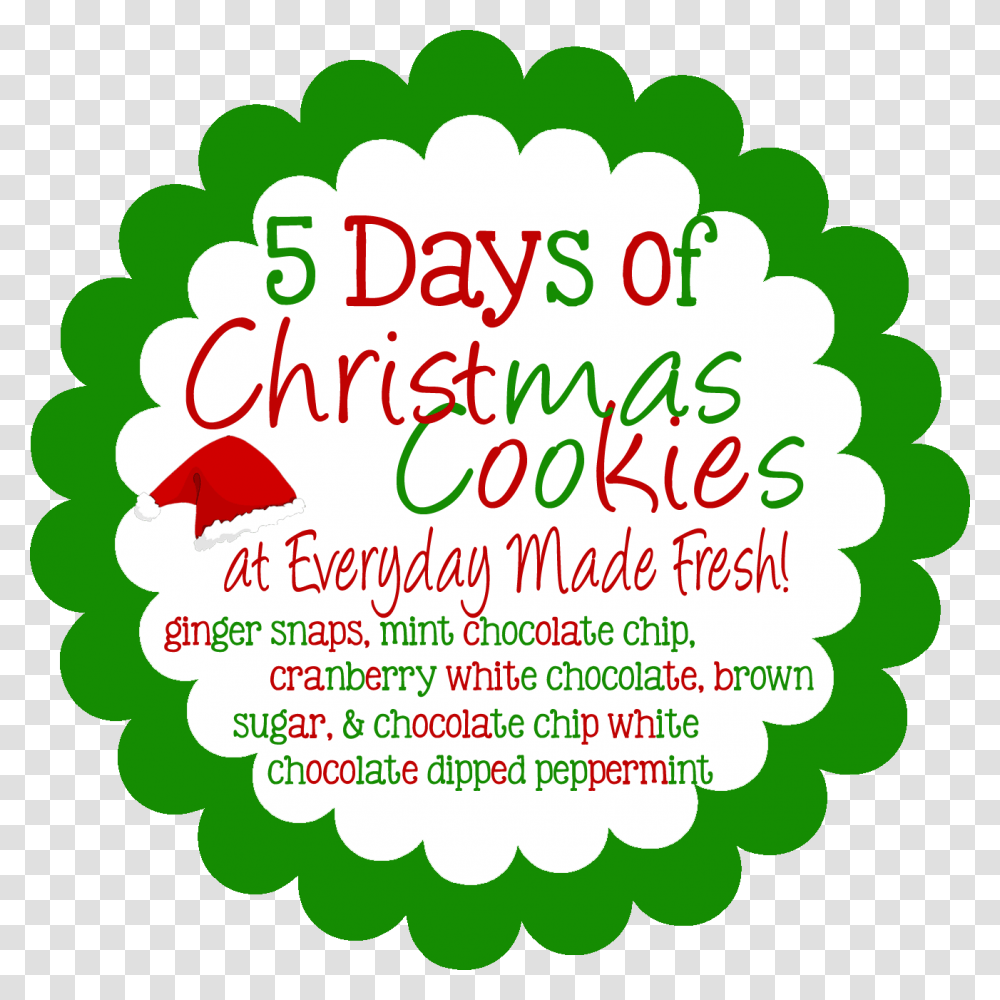 Days Of Christmas Cookies Illustration, Flyer, Poster, Paper, Advertisement Transparent Png