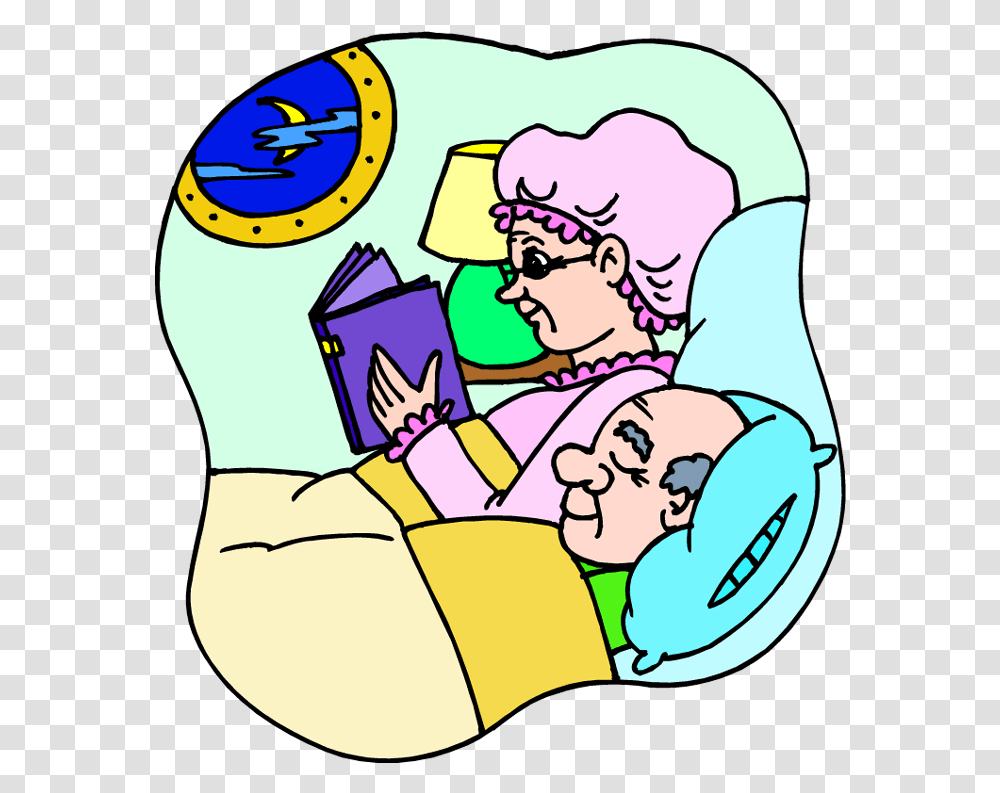 Days Of Fun In Marriage Old Couple In Bed Clipart, Reading, Female, Girl, Video Gaming Transparent Png