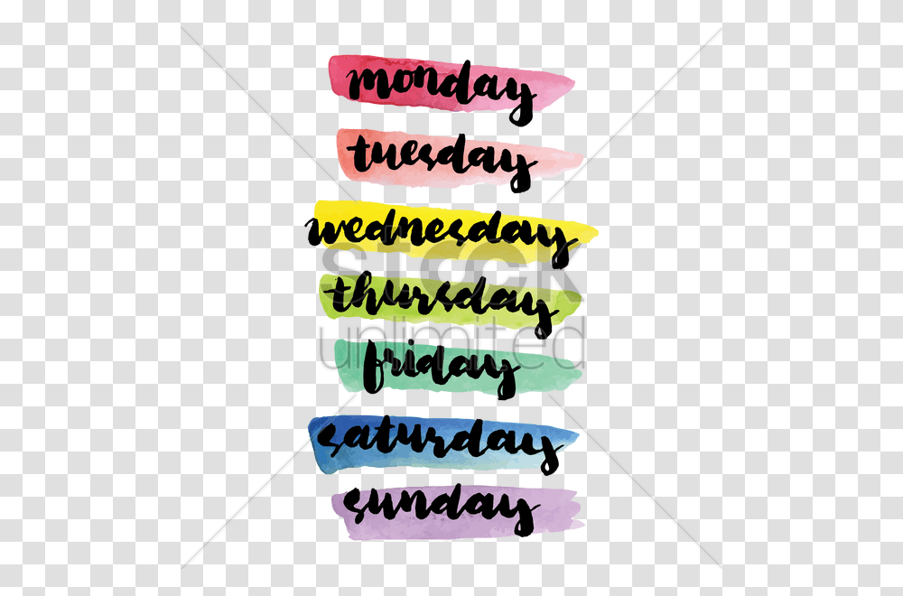 Days Of The Week Text Vector Image, Female, Outdoors, Bazaar Transparent Png