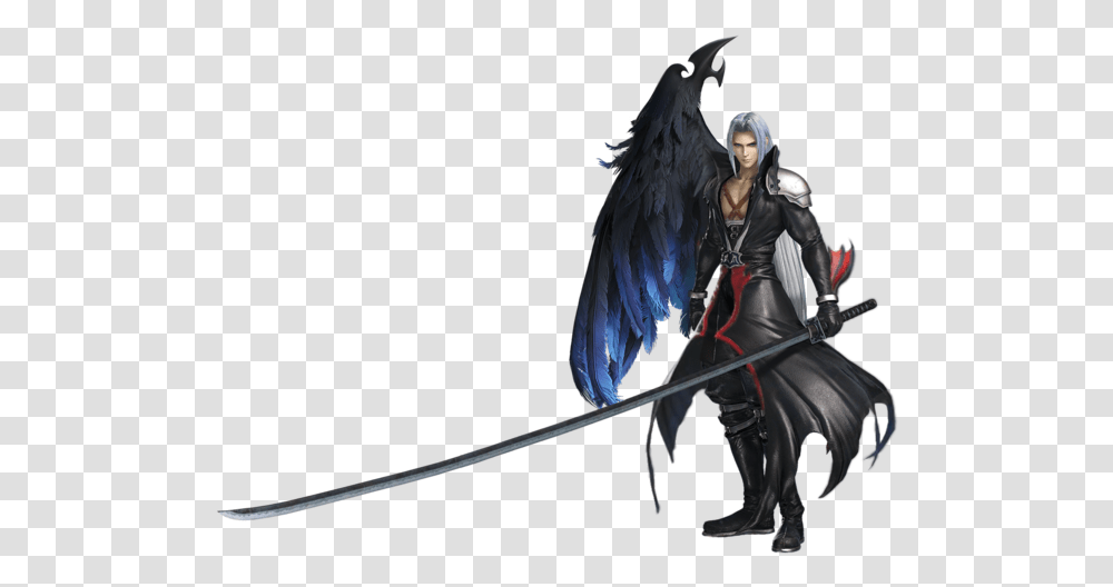 Days Of Video Game Characters Sephiroth One Winged Angel, Person, Human, Art, Weapon Transparent Png