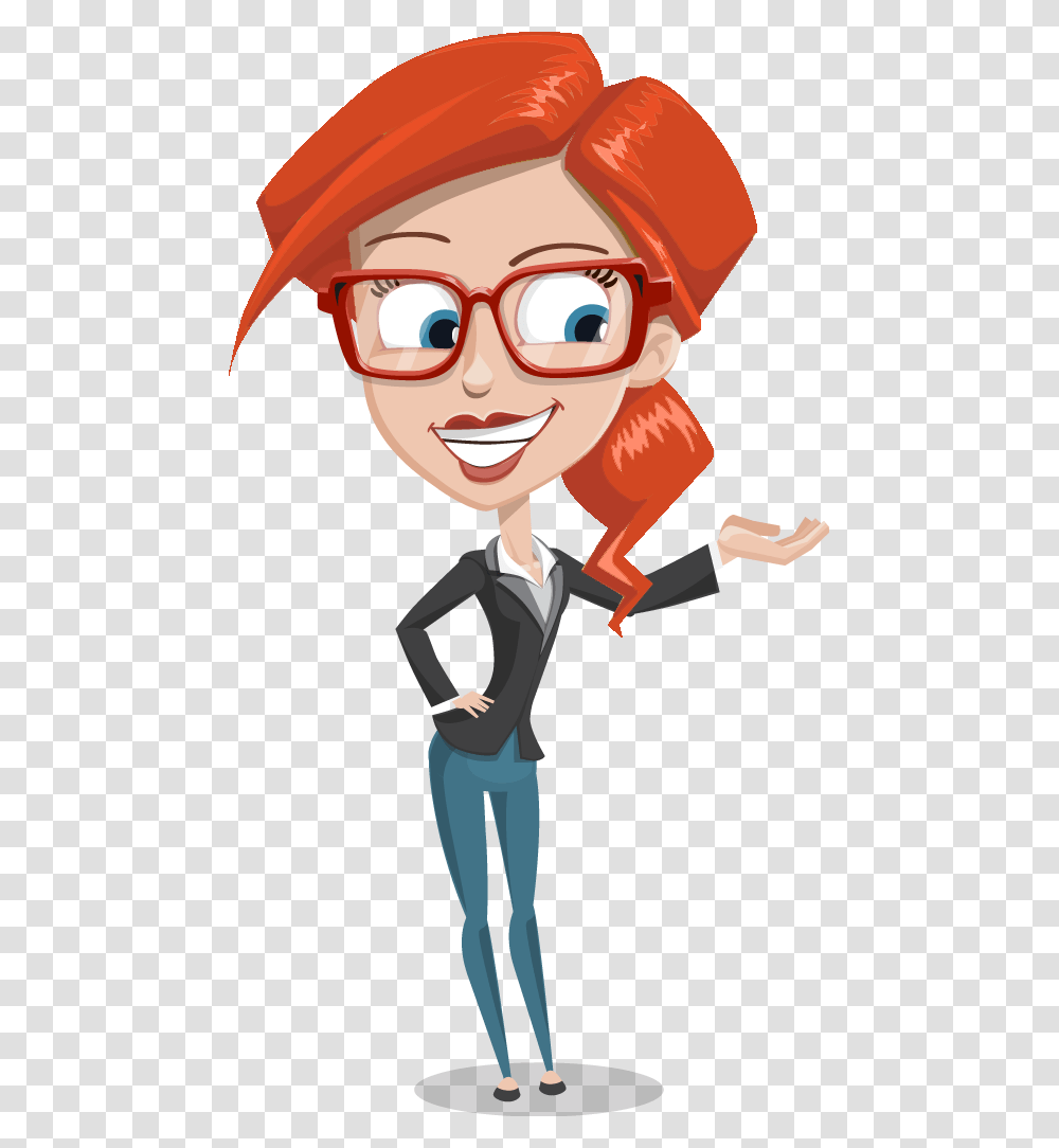 Days To A Money Making Blog Girl Character Clip Art, Person, Face, Glasses, Accessories Transparent Png