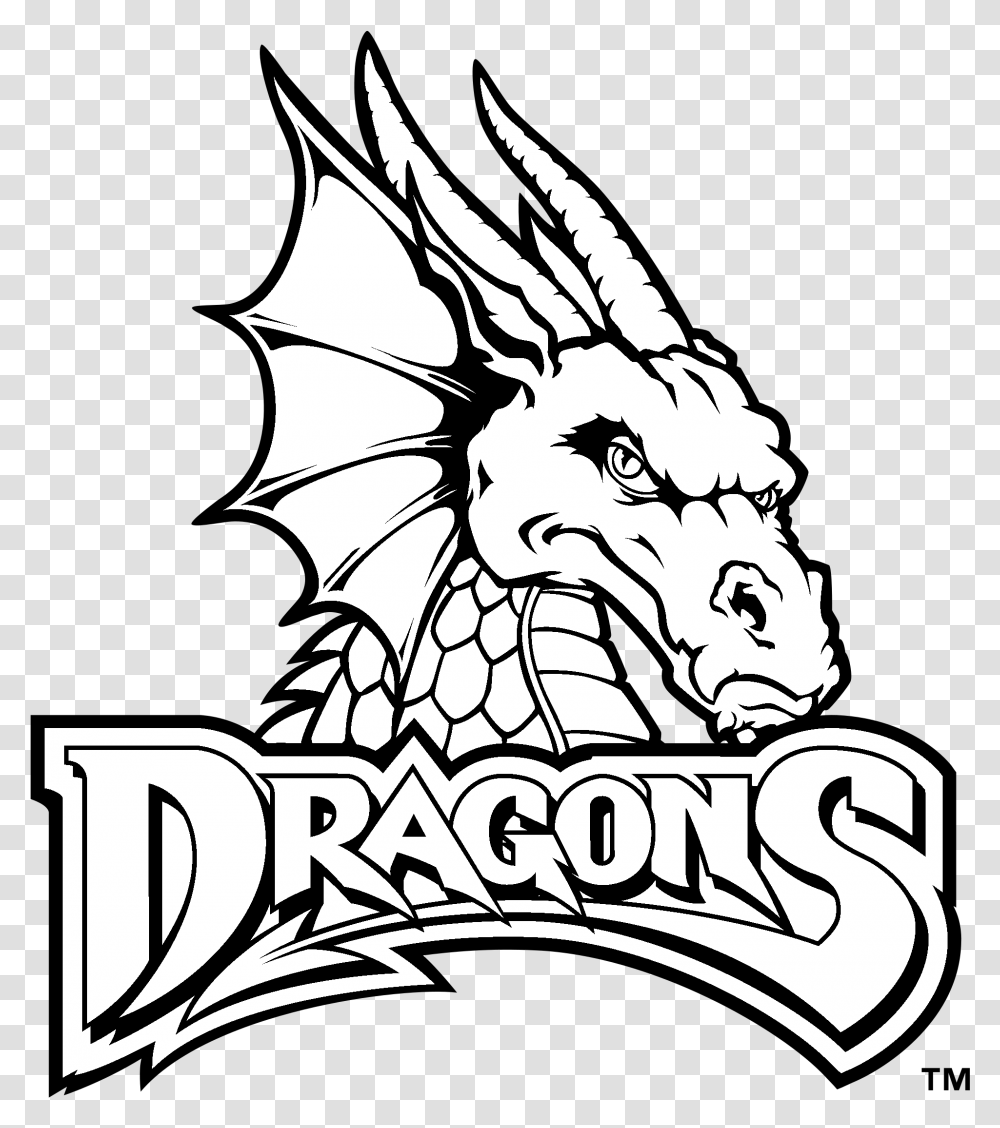 Dayton Dragons Logo Black And White Dayton Dragons Transparent Png