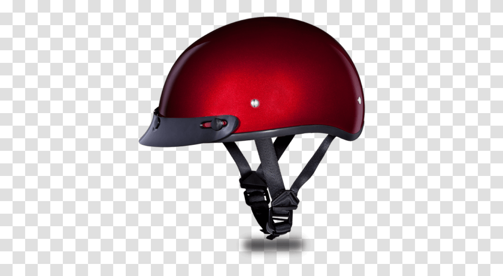 Daytona Black Cherry Dot Skull Cap Motorcycle Half Daytona Half Cap Helmet Red, Apparel, Crash Helmet, Hardhat Transparent Png