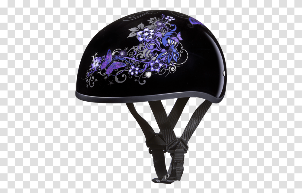 Daytona Helmets Motorcycle Half Helmet Skull Cap Butterfly Daytona Motorcycle Helmet, Apparel, Crash Helmet, Hat Transparent Png