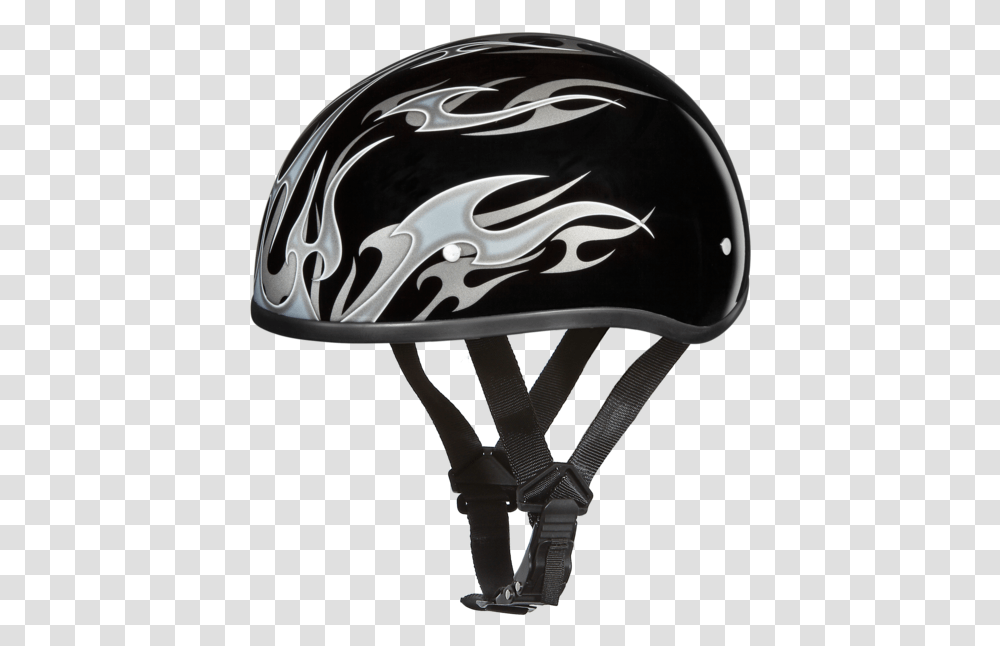 Daytona Helmets Motorcycle Half Helmet Skull Cap Flames Half Shell Helmet, Apparel, Crash Helmet, Hardhat Transparent Png