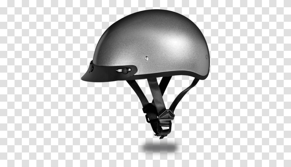 Daytona Metallic Silver Dot Skull Cap Motorcycle Half Motorcycle Skull Cap Helmet, Apparel, Crash Helmet, Hardhat Transparent Png