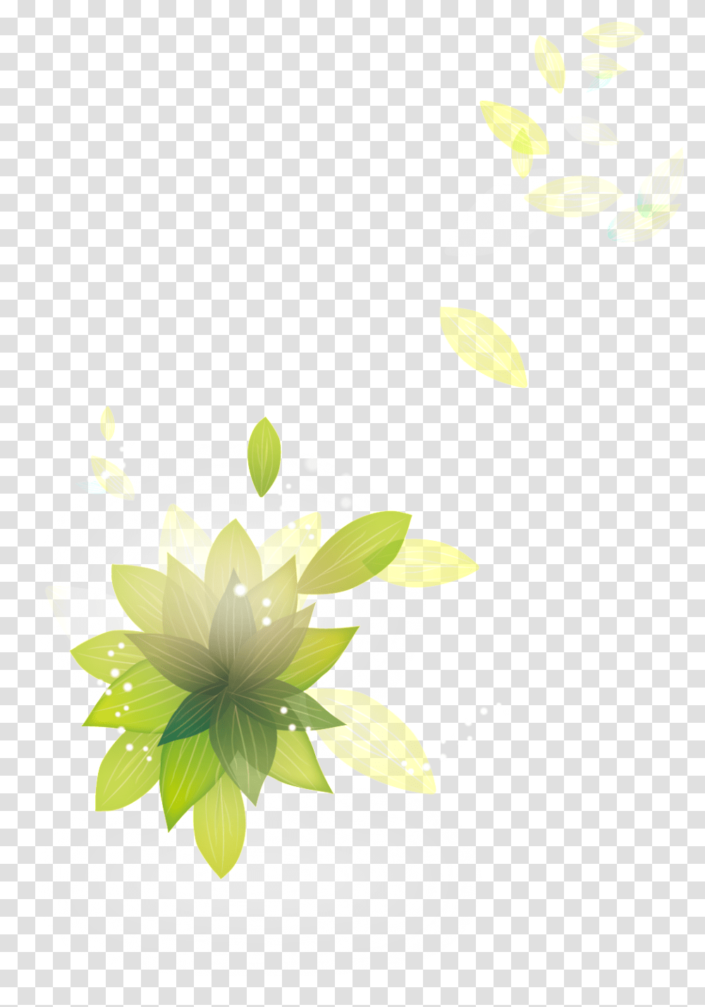 Dazzling Leaves Cartoon Sacred Lotus, Plant, Flower, Blossom, Anther Transparent Png