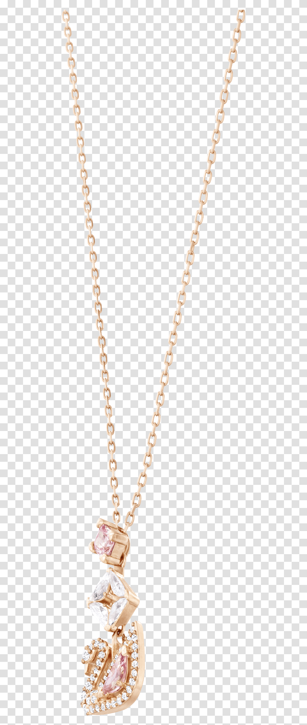 Dazzling Swan Y Necklace Multi Colored Rose Gold Pendant, Jewelry, Accessories, Accessory, Chain Transparent Png