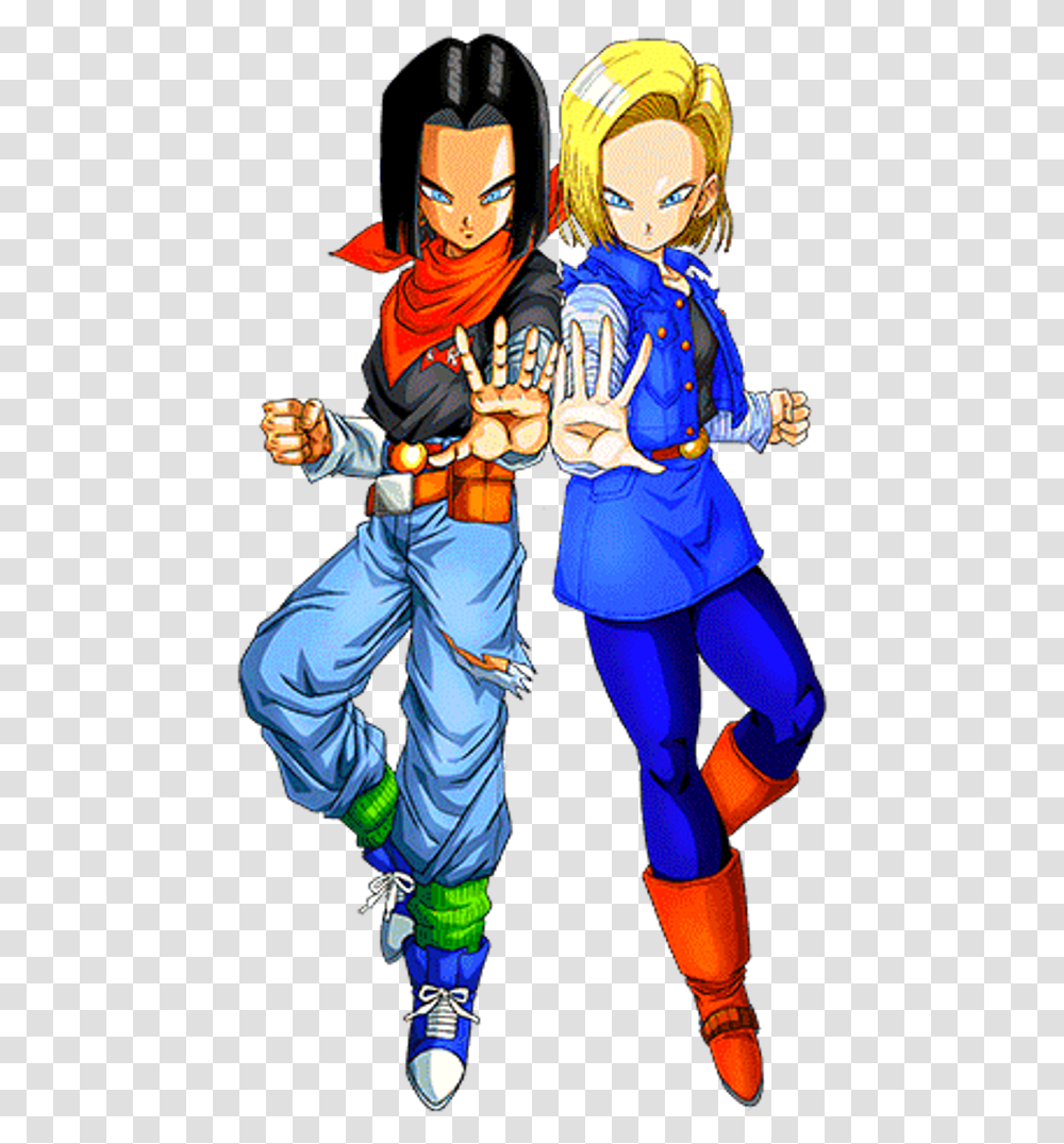 Dbz Androids Android 18 Dragon Ball Z Goku Z Warriors Androids 17 Amp, Person, Human, Hand, Costume Transparent Png