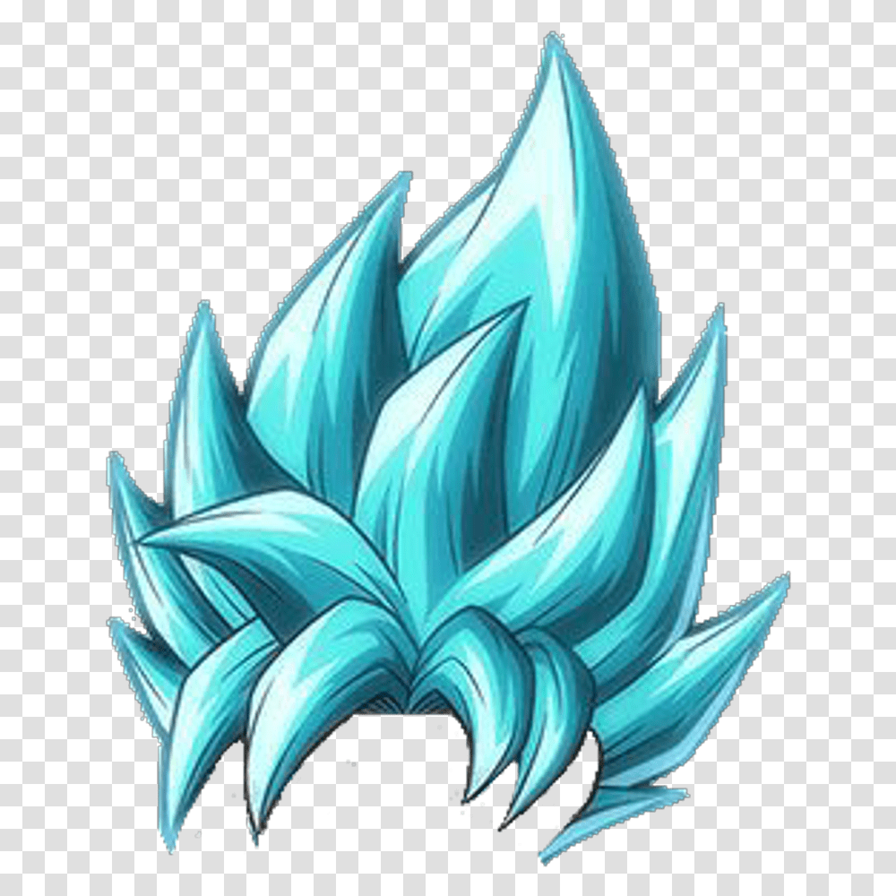 Dbz Goku Saiyajin Dbz Cabelo Hair Lucianoballack Super Saiyan Blue Hair, Graphics, Art, Crystal, Plant Transparent Png