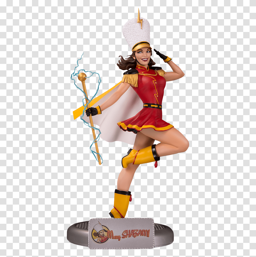 Dc Bombshells Mary Shazam Statue, Person, Costume, Leisure Activities Transparent Png