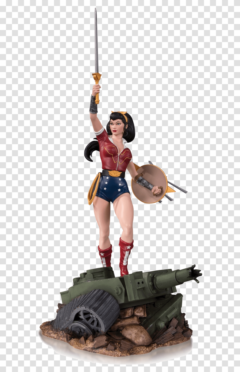 Dc Bombshells Wonder Woman Deluxe Statue, Person, Costume, Tank, Figurine Transparent Png