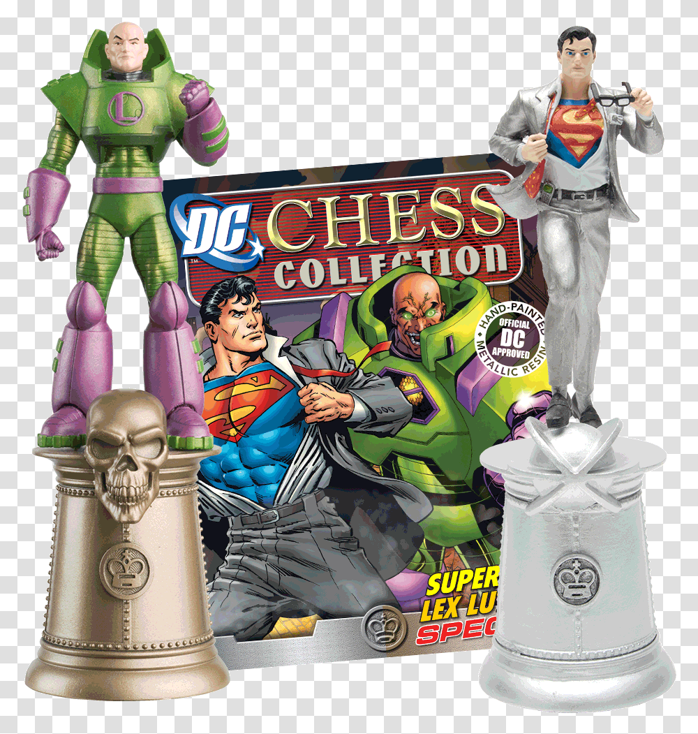 Dc Chess Collection Lex Luthor, Person, Human, Figurine, Advertisement Transparent Png