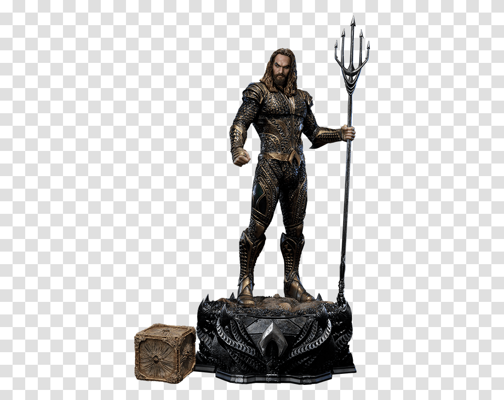 Dc Comics Aquaman Statue By Prime 1 Studio Aquaman Justice League Statue, Bronze, Person, Figurine, Weapon Transparent Png