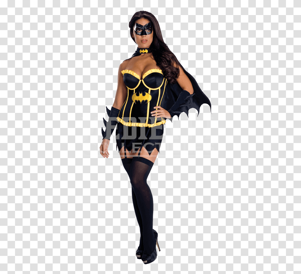 Dc Comics Batgirl Corset Costume, Person, Latex Clothing, Sunglasses Transparent Png