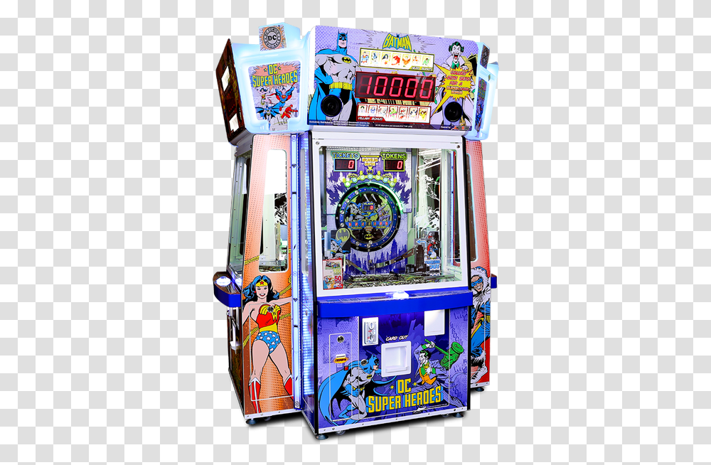 Dc Comics Coin Pusher, Arcade Game Machine, Person, Human, Slot Transparent Png