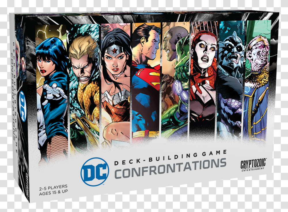 Dc Comics Deck Building Game Dc Deck Building Confrontations, Person, Human, Poster, Advertisement Transparent Png