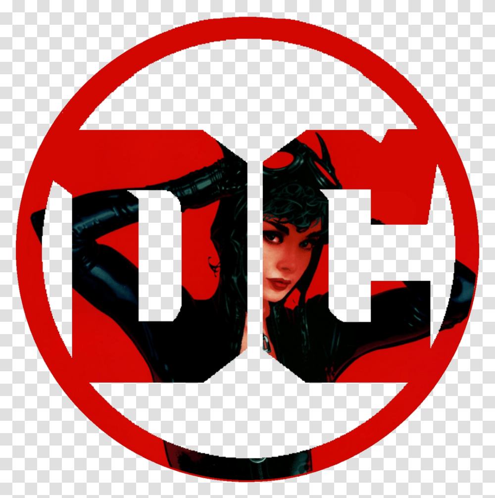 Dc Comics Logo, Trademark, Person, Human Transparent Png