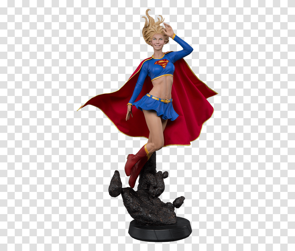 Dc Comics Premium Format Figure Supergirl 60 Cm Supergirl Statue, Costume, Person, Dance Pose Transparent Png