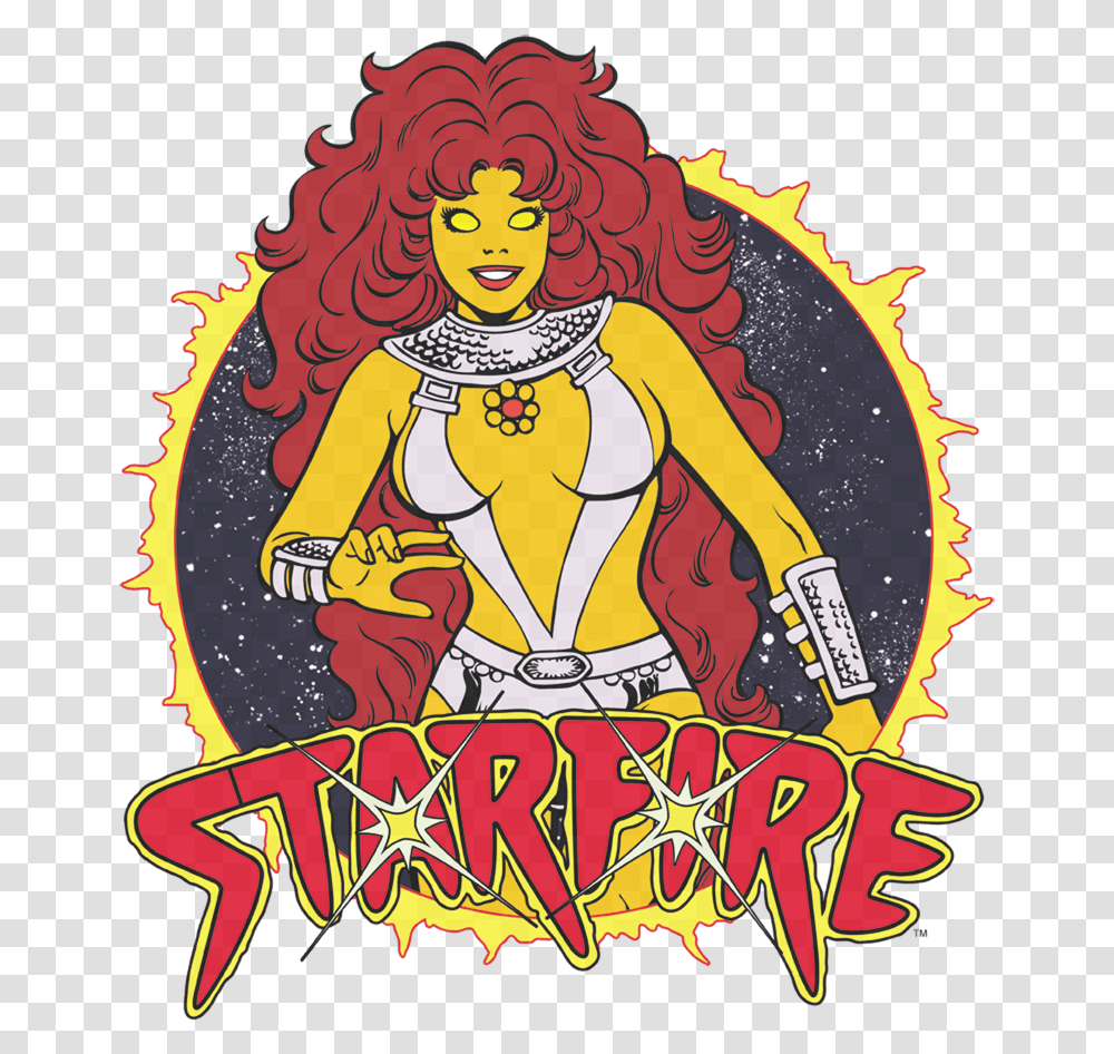 Dc Comics Starfire T Shirt, Poster, Advertisement, Person Transparent Png